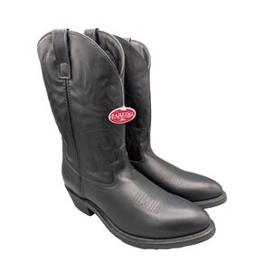 Laredo 4240 Western Boots Men's 12 D Cowboy Leather Round Toe Black NEW!